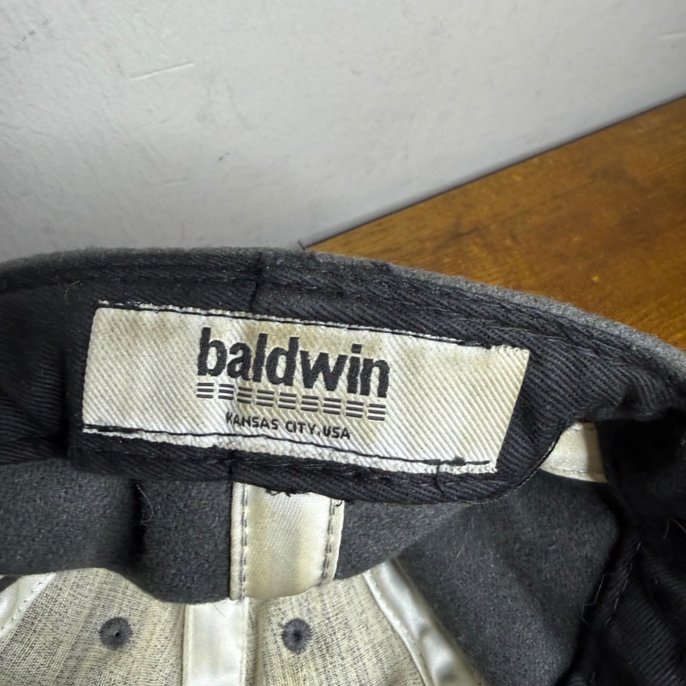Baldwin Kansas City USA Wool Baseball Hat KC Logo Grey Size 7 1/4 Mens Cap - Picture 4 of 5